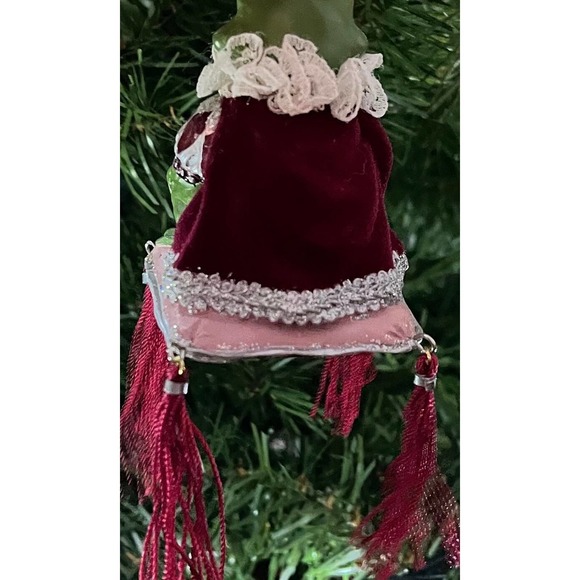 Frog Crown Prince Hanging Ornament Ceramic Kitschy Christmas Holiday Tree Kids - Picture 7 of 10